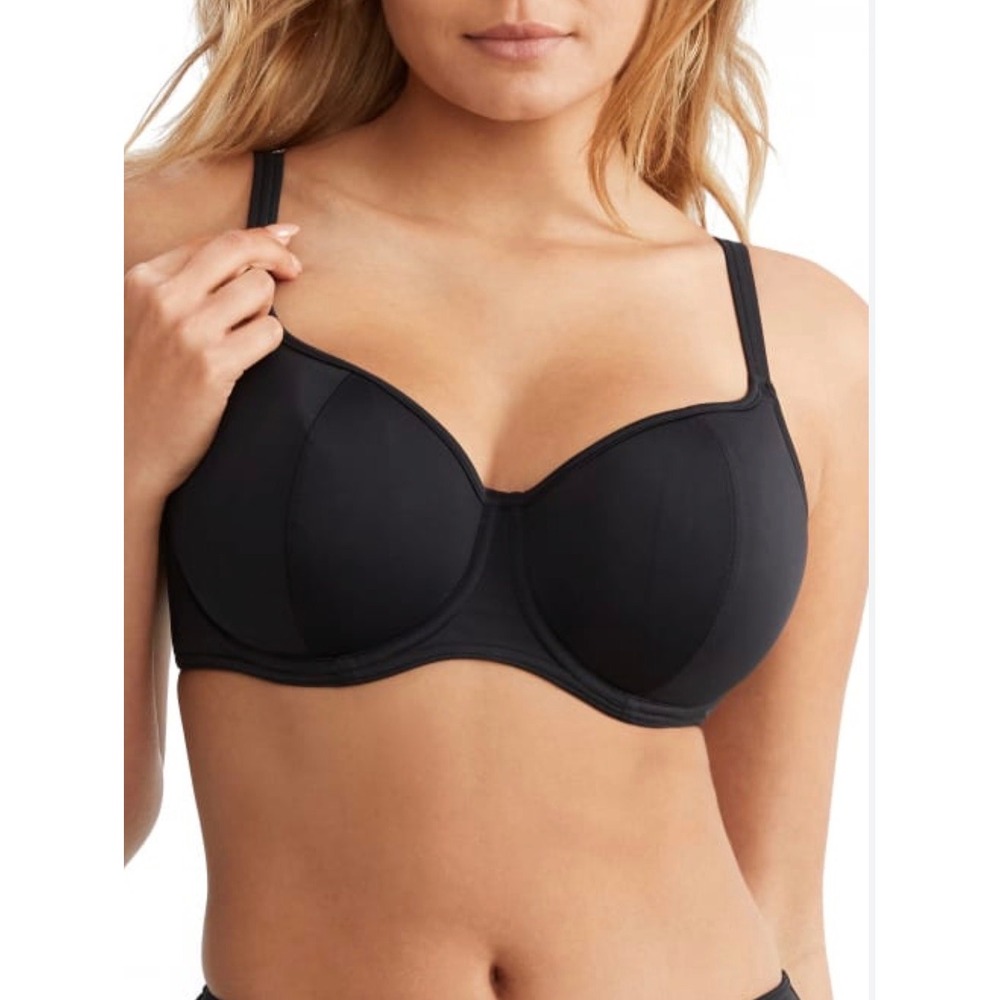Freya Jewel Cove Underwired Bikini Top Black 34DD NEW
